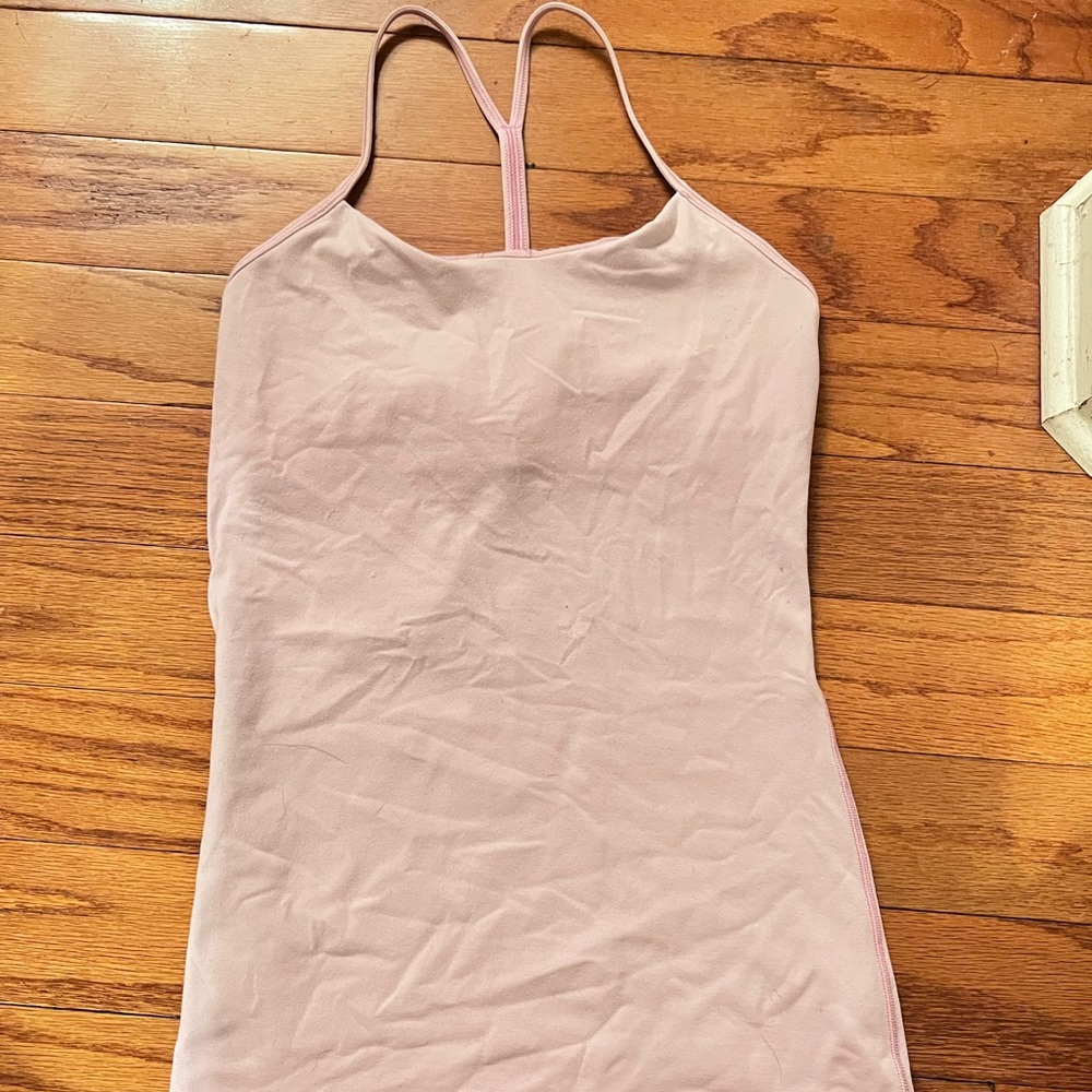 light pink power Y lululemon tank top